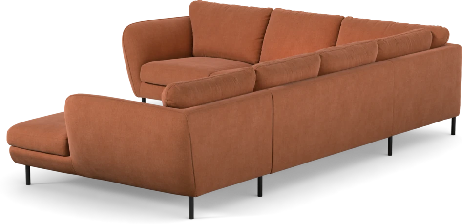 Madison Lux - Hörnsoffa med schäslong höger - Orange