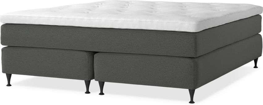 Delux Sense - Kontinentalsäng, dubbelsäng med bäddmadrass - Grå