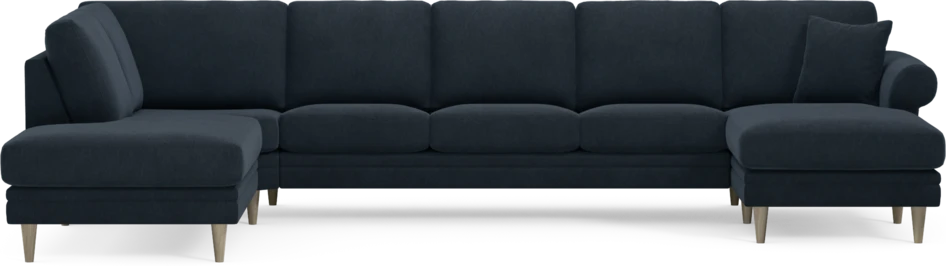 Eden - 3-sits soffa med divan vänster och schäslong höger - Blå