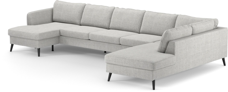 County - 4-sits soffa med schäslong vänster och divan höger - Grå