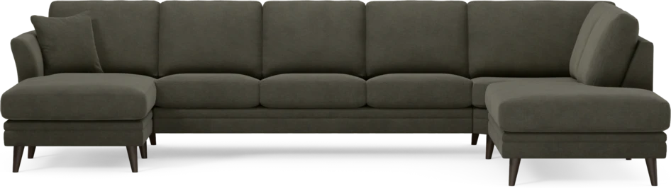 Eden - 3-sits soffa med schäslong vänster och divan höger - Grå