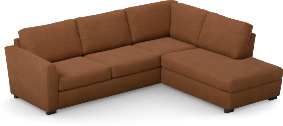 Friday - 2,5-sits soffa med divan höger - Orange
