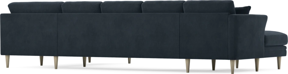 Eden - 3-sits soffa med schäslong vänster och divan höger - Blå