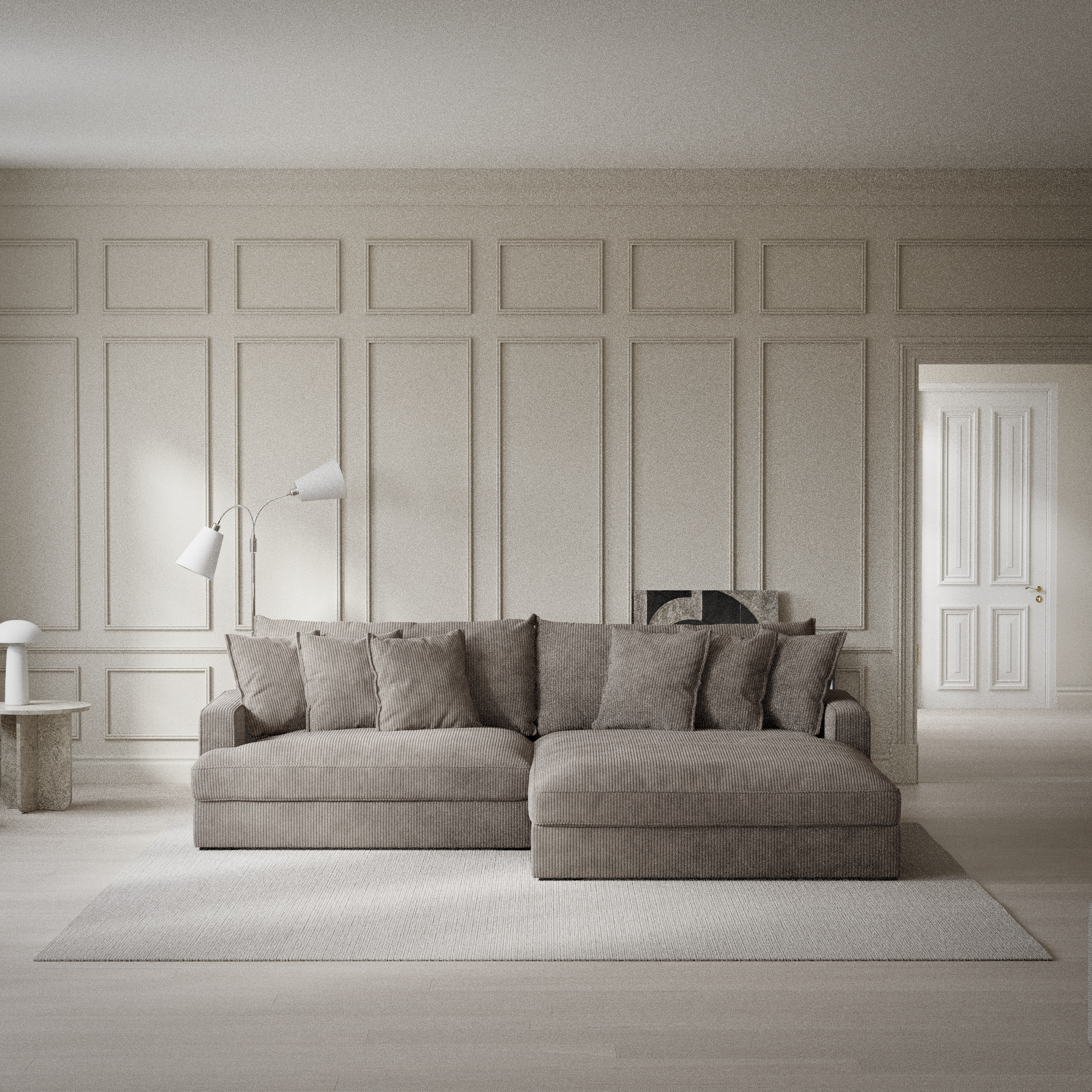 Rossi, 2-sits soffa med schäslong XL höger