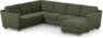 Friday - Hörnsoffa, 2+3-sits med schäslong höger - Grön
