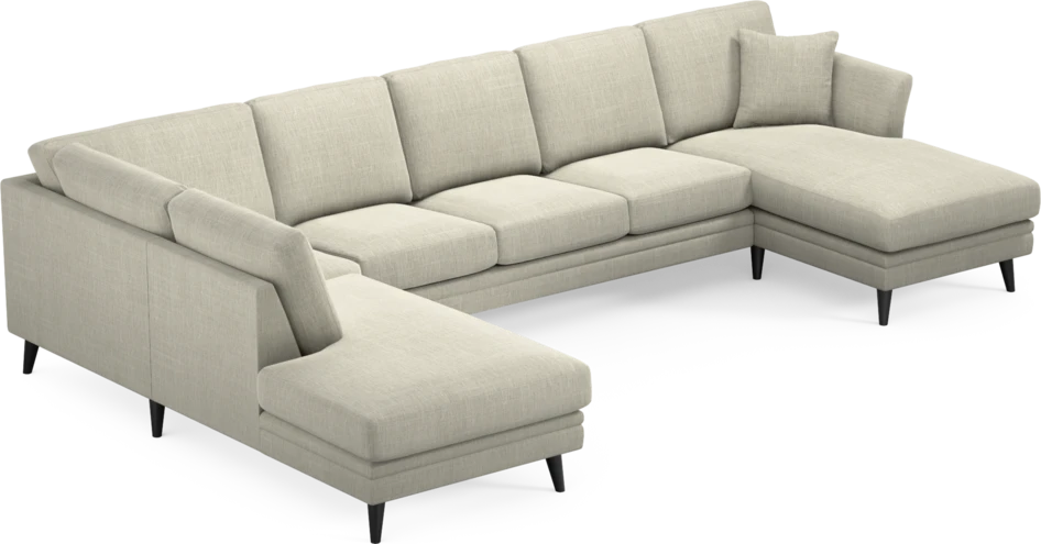 Eden - 3-sits soffa med divan vänster och schäslong höger - Beige