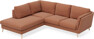 Madison - 2-sits soffa med divan vänster - Orange