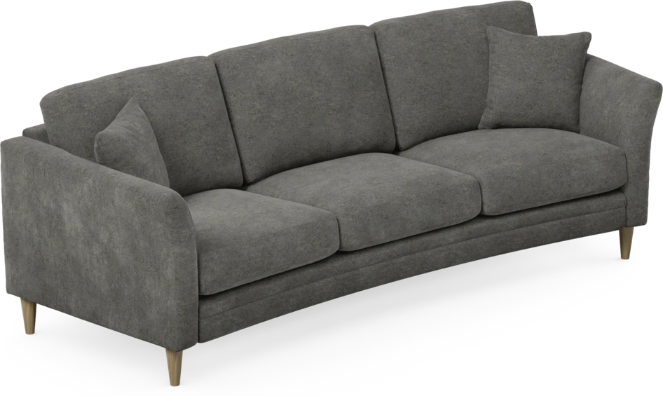 Eden - 3-sits soffa svängd - Grå