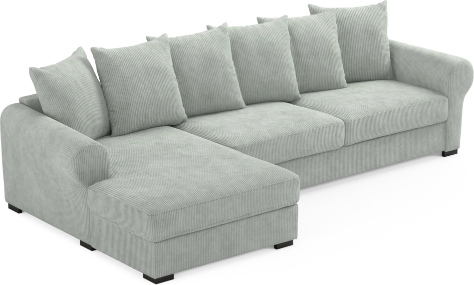 Town - 3-sits soffa med schäslong vänster - Blå