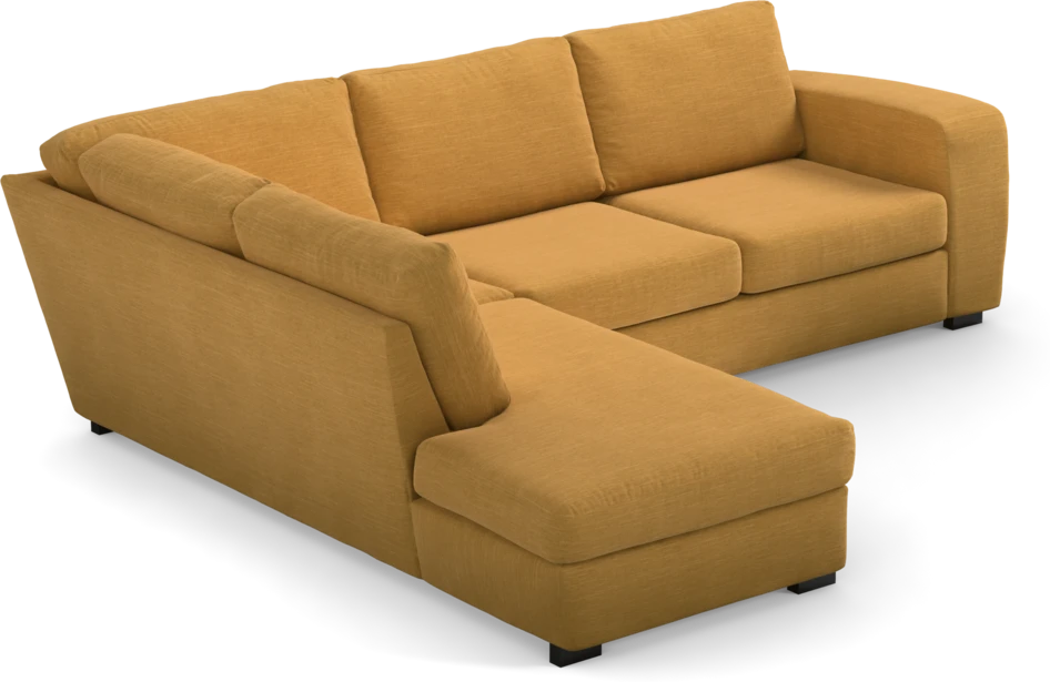 Friday - 2,5-sits soffa med divan vänster - Gul