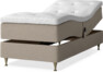Delux Dream - Ställbar säng, enkelsäng med bäddmadrass - Beige
