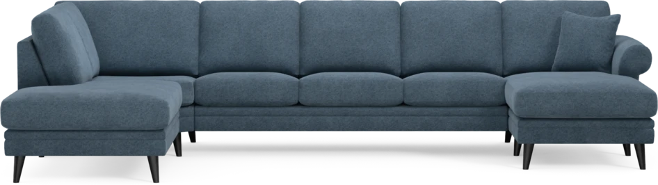 Eden - 3-sits soffa med divan vänster och schäslong höger - Blå