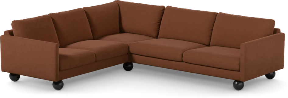 Madison Lux - Hörnsoffa 2+3-sits, hörn 1 - Röd