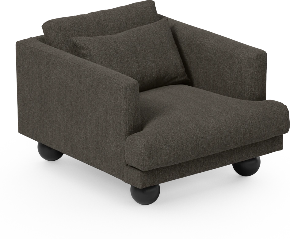 Harper - Fåtölj, 75 cm - Brun