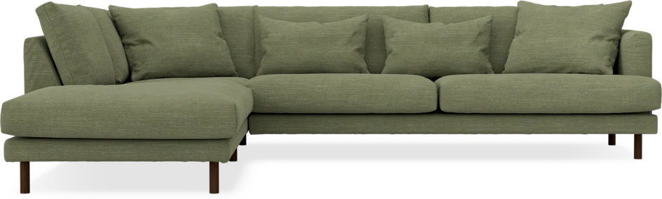 Harper - 3-sits soffa med divan vänster - Grön