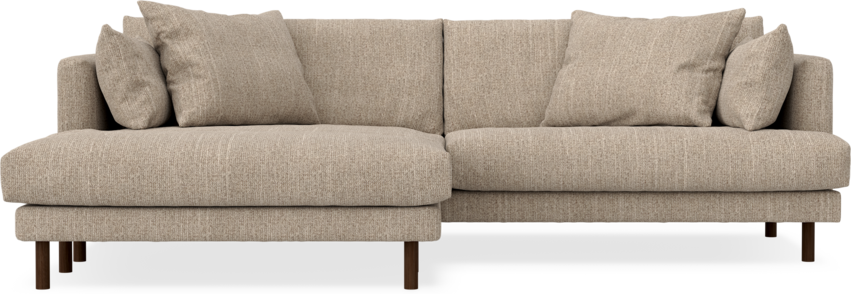 Harper - 4-sits med schäslong XL vänster - Brun