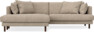 Harper - 4-sits med schäslong XL vänster - Brun