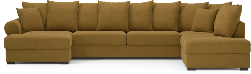 Town - 3-sits soffa med divan höger och schäslong vänster - Gul