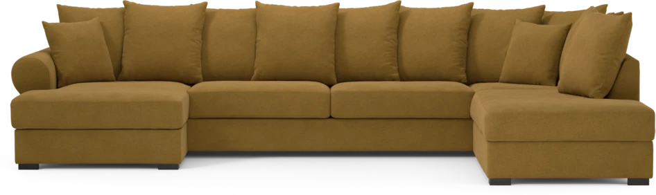 Town - 3-sits soffa med divan höger och schäslong vänster - Gul