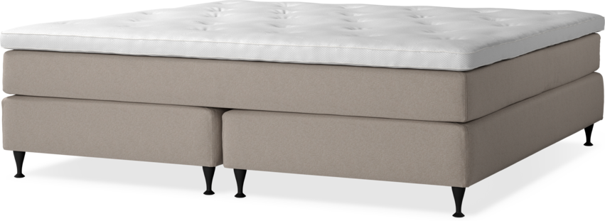 Delux Sense - Kontinentalsäng, dubbelsäng med bäddmadrass - Beige