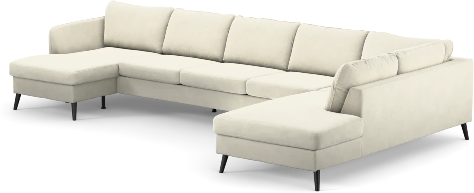 County - 4-sits soffa med schäslong vänster och divan höger - Vit