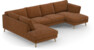 Madison Lux - 2-sits soffa med divan vänster och schäslong höger - Orange