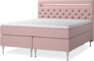 New York Supreme - Kontinentalsäng, dubbelsäng med bäddmadrass, sängben och sänggavel LED - Rosa