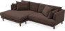 Harper - 4-sits med schäslong XL vänster - Brun