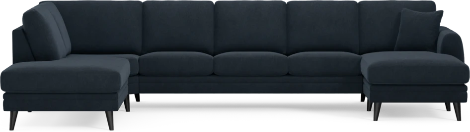 Eden - 3-sits soffa med divan vänster och schäslong höger - Blå