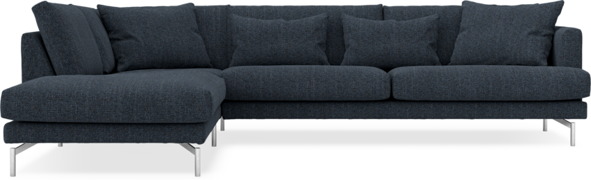 Harper - 3-sits soffa med divan vänster - Blå