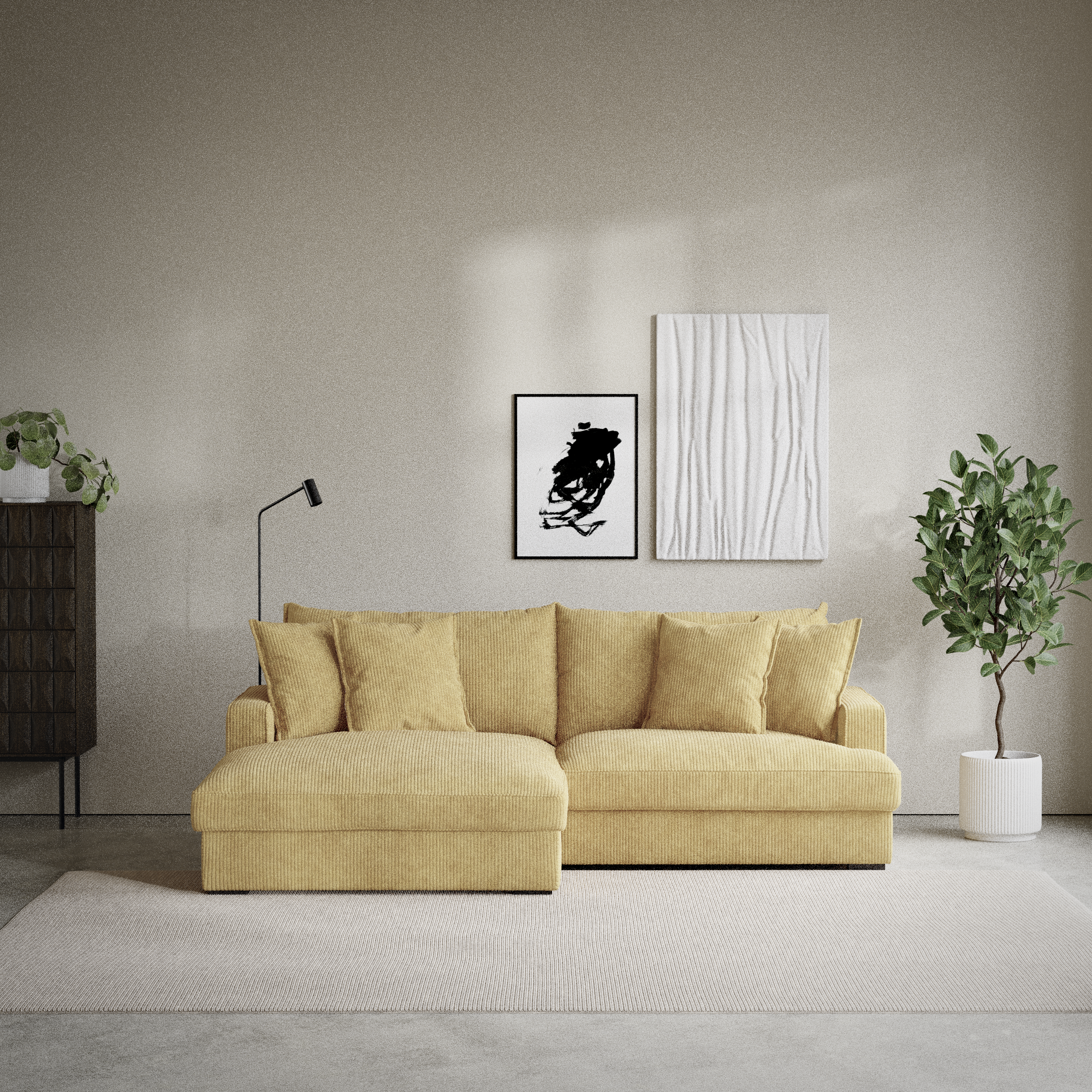 Mila, 2-sits soffa med schäslong XL vänster