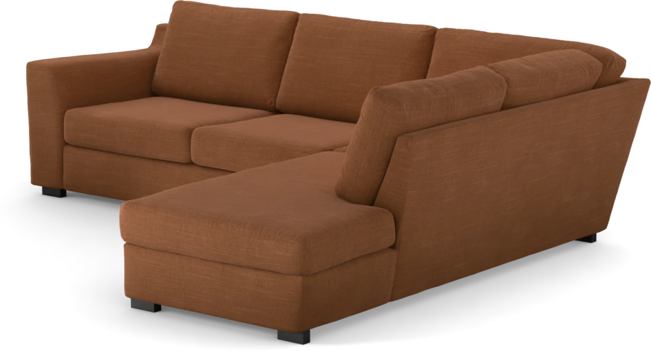 Friday - 2,5-sits soffa med divan höger - Orange
