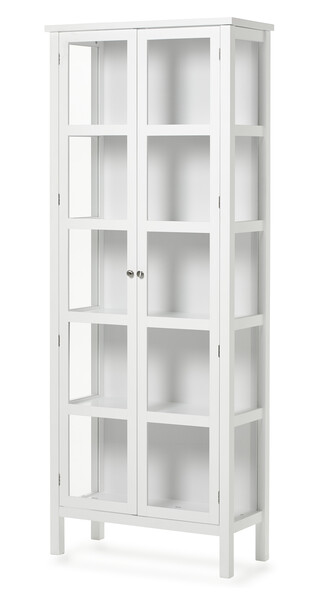Elsa - Vitrinskåp, B 80 cm - Vit