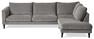 Leone - 3-sits soffa med divan höger - Grå