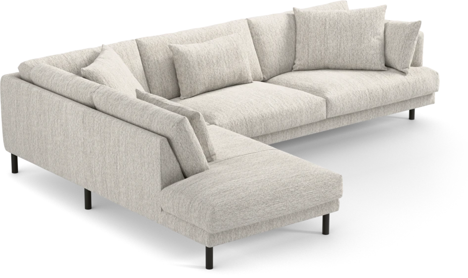 Harper - 3-sits soffa med divan vänster - Grå