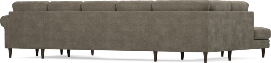 Eden - 3-sits soffa med divan vänster och schäslong höger - Brun