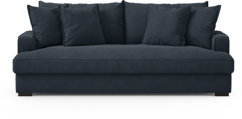 Mila - 3-sits soffa, hel dyna - Blå