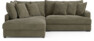 Rossi - 2-sits soffa med divan vänster - Grön