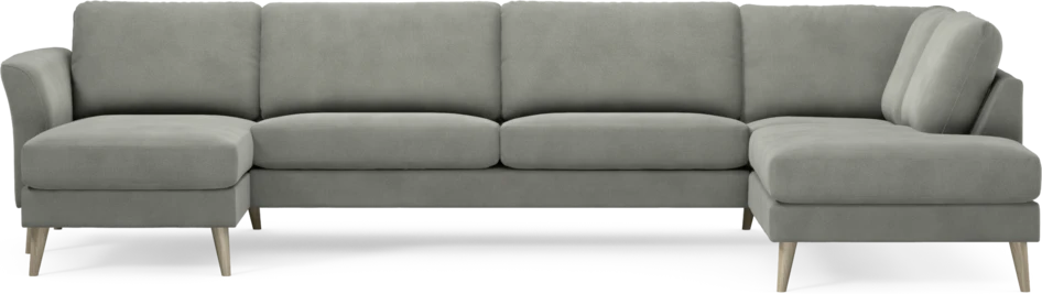 Bridge - 3-sits soffa med schäslong vänster och divan höger - Grå