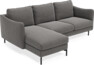Madison Lux - 2-sits soffa med schäslong vänster - Brun