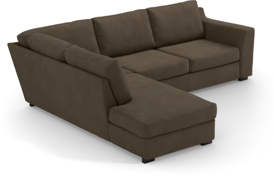 Friday - 2,5-sits soffa med divan vänster - Brun