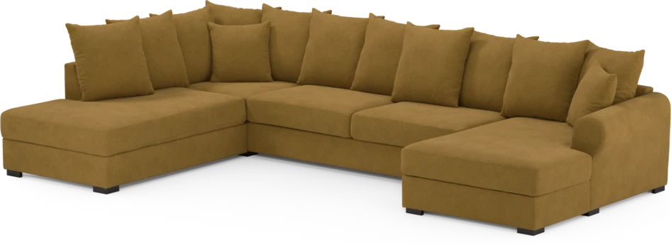 Town - 3-sits soffa med divan vänster och schäslong höger - Gul