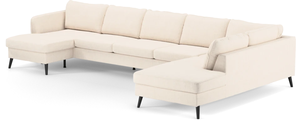 County - 4-sits soffa med schäslong vänster och divan höger - Vit