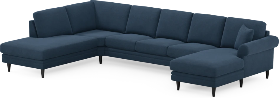 Eden - 3-sits soffa med divan vänster och schäslong höger - Blå