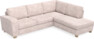 Friday - 2,5-sits soffa med divan höger - Rosa