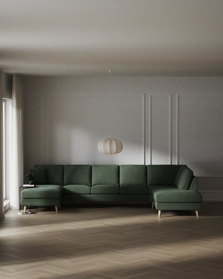 Eden - 3-sits soffa med schäslong vänster och divan höger - inspiration