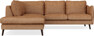Madison - 2-sits soffa med divan vänster - Orange