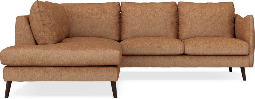 Madison - 2-sits soffa med divan vänster - Orange