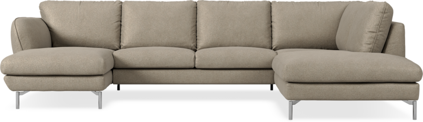 Madison Lux - 2-sits soffa med schäslong vänster och divan höger - Beige