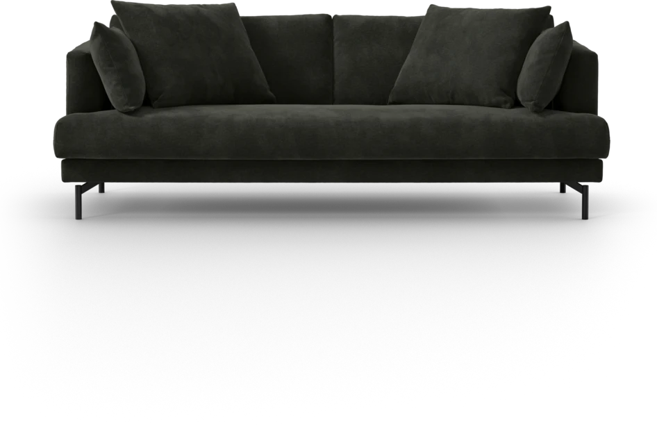 Harper - 3-sits soffa, hel dyna - Svart